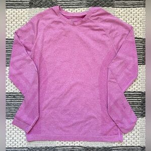 FIGS Salta Seamless Longsleeve Underscrub Womens Size X-Large Heathered Rose